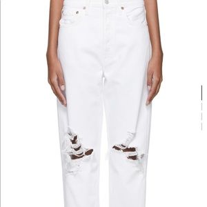 Agolde 90s Mid Rise Loose White Jean